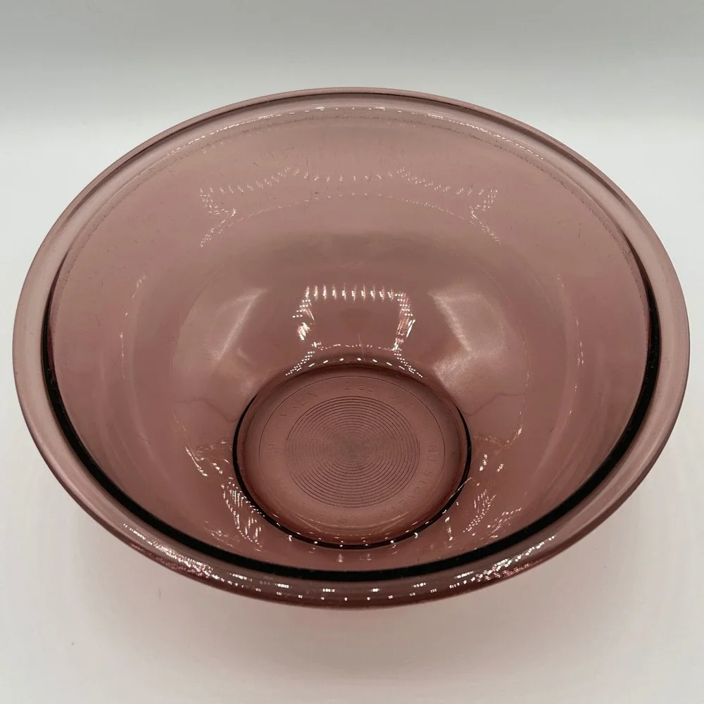 Vintage Pyrex Cranberry Glass Mixing Bowl‎ 2.5L #325 USA Made Kitchen